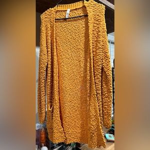 Mustard Yellow Popcorn Cardigan